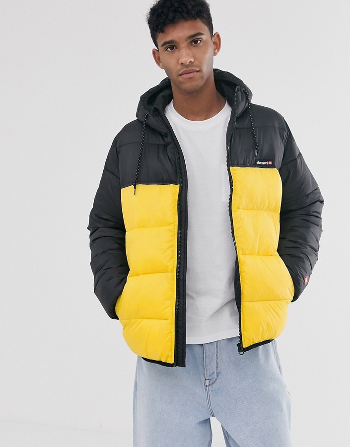 Element Primo Alder Avalanche puffer jacket with hood in yellow - ShopStyle  Outerwear