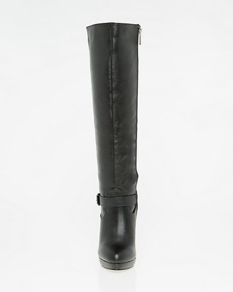 Le Château Faux Leather Almond Toe Knee-High Boot