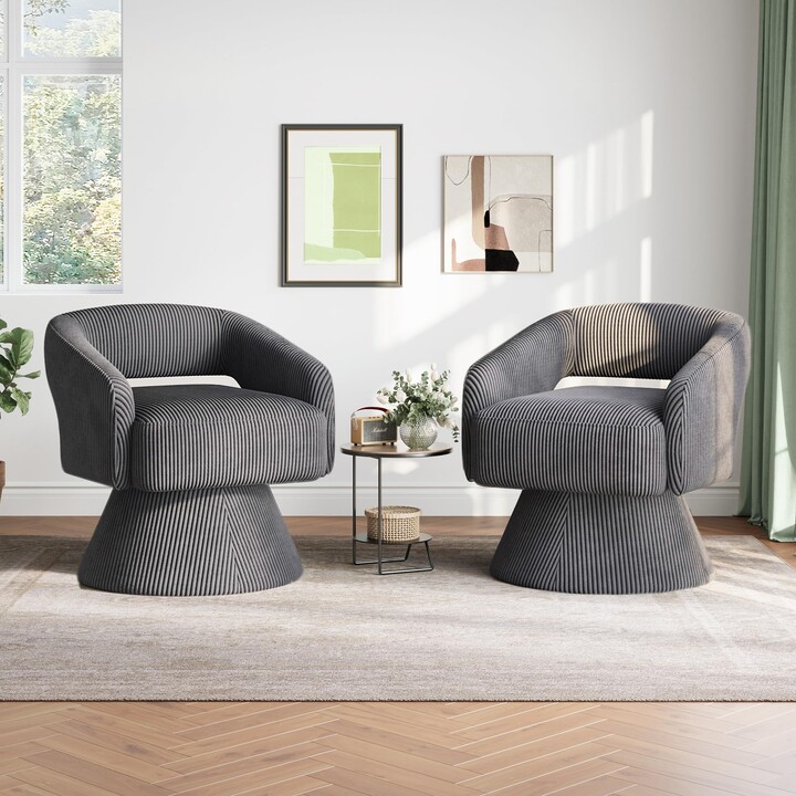 LINSY Swivel Chairs Set of 2