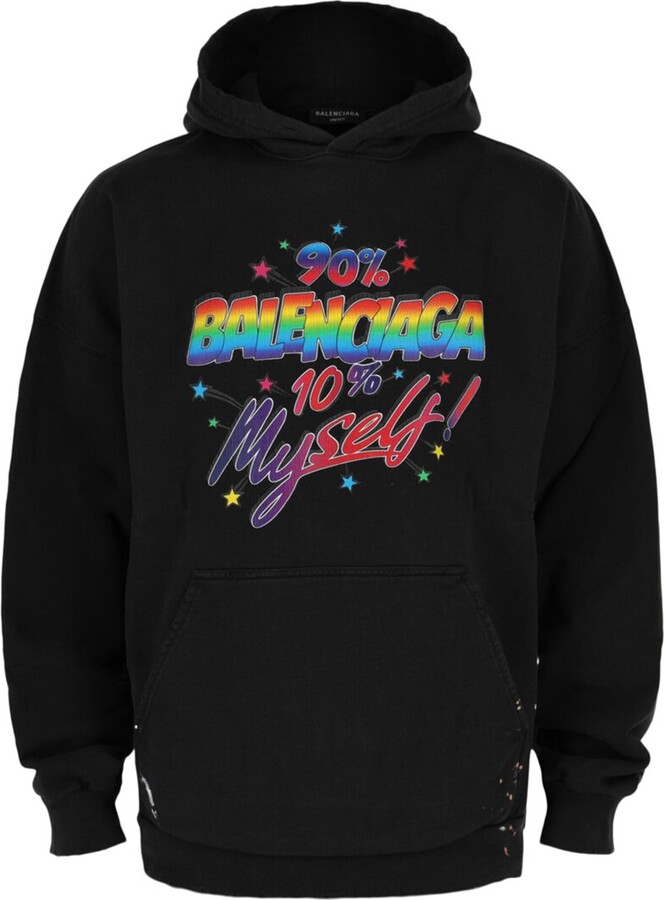 Balenciaga Distressed Graphic Hoodie