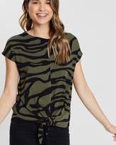 Thumbnail for your product : Wallis Zebra Print Tie Front Top