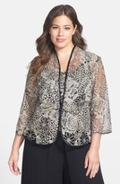 Thumbnail for your product : Alex Evenings Illusion Lace Twinset (Plus Size)