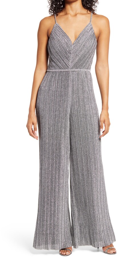vince camuto metallic jumpsuit