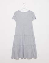 Thumbnail for your product : Noisy May Petite tiered smock dress in grey