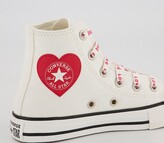 Thumbnail for your product : Converse Hi Youth Trainers Vintage White University Red Black Heart