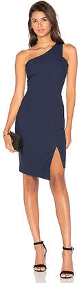 Bobi BLACK Woven Crepe One Shoulder Bodycon Dress in Navy. - size S (also in )