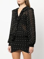 Thumbnail for your product : retrofete Embellished Plunge-Neck Mini Dress