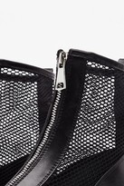 Thumbnail for your product : Nasty Gal Womens Mesh is More Zip Sock Boots - Black - 4