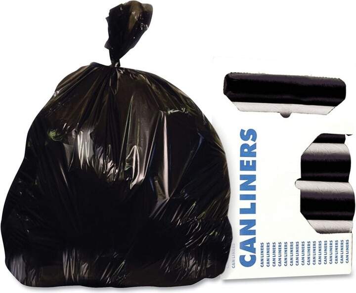 Carbon Express Heritage Low-density Dark Can Liner 56 gal - 43" Width x 47" Length x 1.50 mil (38 Micron) Thickness - Low Density - Black - Resin - 100/Carton - Can, Waste Disposal
