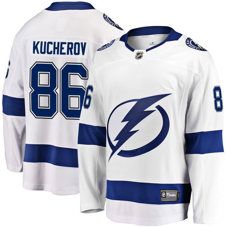 Men's Fanatics Branded Nikita Kucherov White Tampa Bay Lightning Away