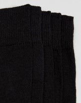 Thumbnail for your product : ASOS Branded Ankle Socks Extended Sizing In Black 5 Pack