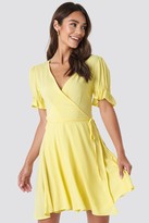 Thumbnail for your product : NA-KD Puff Sleeve Wrap Dress