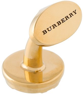 Burberry engraved logo disc cufflinks