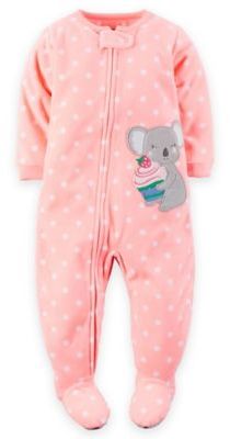 Carter's Size 18M Polka Dot Koala Pajamas in Pink