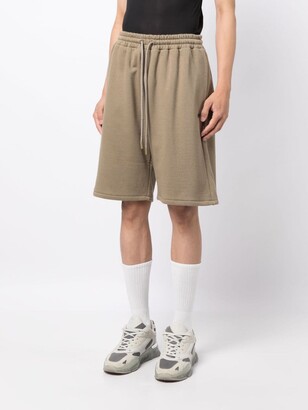 Off-White Stitch Diag cotton track shorts