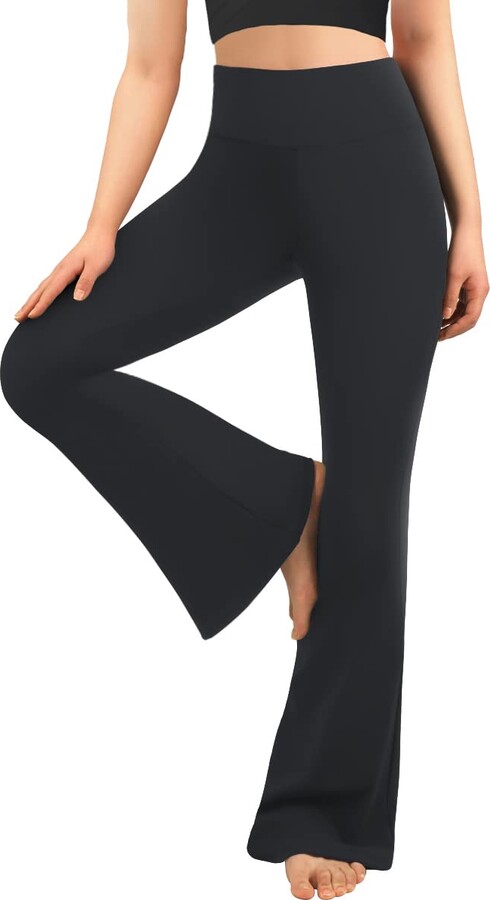 MOREFEEL Women's Black Flare Yoga Pants for Women - ShopStyle Wide-Leg  Trousers