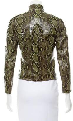 Marc Jacobs Python Embossed Leather Jacket