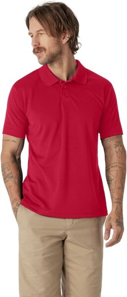 Men's Dickies Mens Everyday Performance Polo Large Apple Red