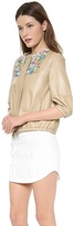 Thumbnail for your product : RED Valentino Leather Embellished Jacket