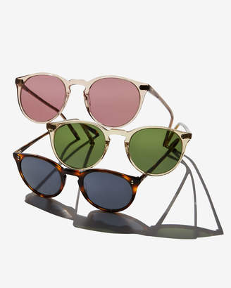 Oliver Peoples The Row O'Malley NYC Peaked Round Photochromic Sunglasses, Amber