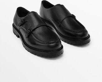 Massimo Dutti Nappa Leather Monk Shoes - ShopStyle Slip-ons & Loafers