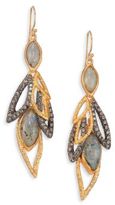 Thumbnail for your product : Alexis Bittar Elements Phoenix Labradorite & Crystal Dangling Leaf Earrings