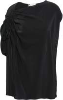 Thumbnail for your product : Lanvin Ruched Silk Crepe De Chine Top