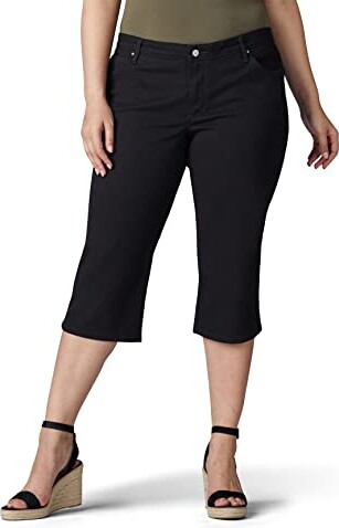 Lee Women's Plus Size Relaxed-fit Denim Capri Pant Jeans - ShopStyle