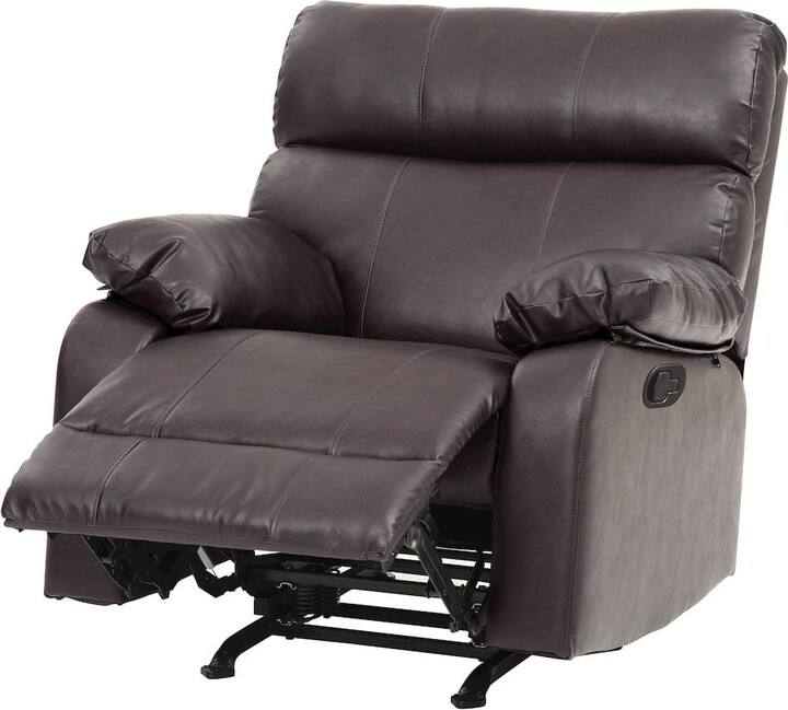 Glory Furniture Manny Rocker Recliner in Dark Brown Color