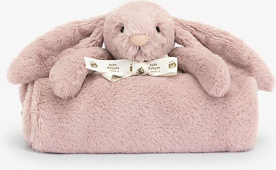 Jellycat Rosa Luxe Bashful Bunny Faux-Fur Blanket 70cm 1Size