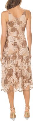 Dress the Population Women's Blair Sequin Embellished Sleeveless Fit & Flare Dress
