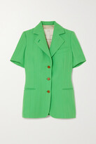 Ginestra Striped Wool Blazer - Green 