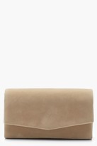 Thumbnail for your product : boohoo Structured Suedette Clutch Bag & Chain