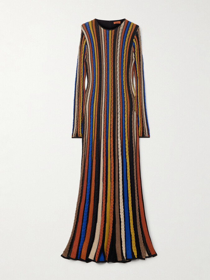 Ulla Johnson Albie Striped Knitted Maxi Dress - Multi