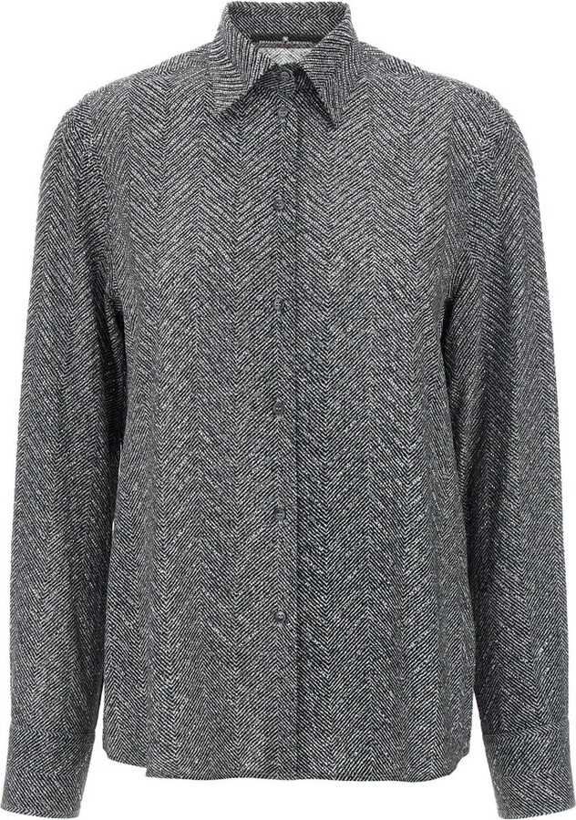 Ermanno Scervino Herringbone Patterned Shirt
