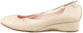 Thumbnail for your product : Taryn Rose Freeca Ruched Crisscross Low-Wedge, Sand