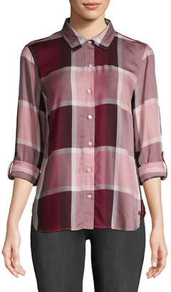 Tommy Hilfiger Long-Sleeve Plaid Top