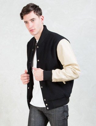 MKI MIYUKI ZOKU Black/Off White Classic Varsity Jacket