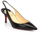 Thumbnail for your product : Christian Louboutin Apostrophy Kid Leather Slingback Pumps