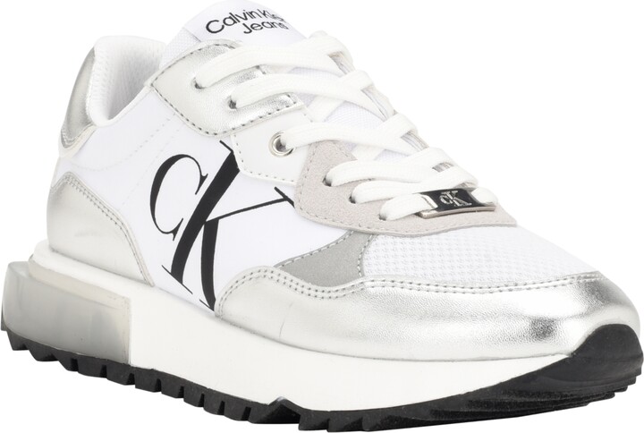 Calvin Klein Women's Silver Sneakers & Athletic Shoes | ShopStyle