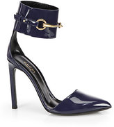 Thumbnail for your product : Gucci Ursula Patent Leather Horsebit Pumps