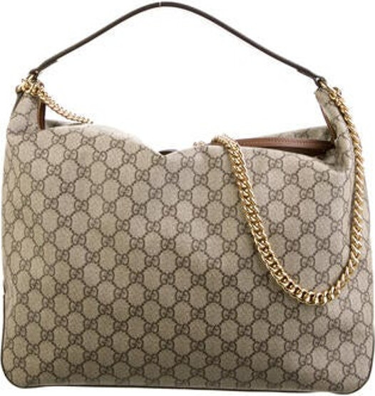 Gucci Large GG Supreme Linea Hobo - ShopStyle Shoulder Bags