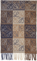 Thumbnail for your product : Loewe Navy Wool Anagram Scarf