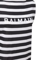 Thumbnail for your product : Balmain Jersey Logo Stripes Cover Up Dress