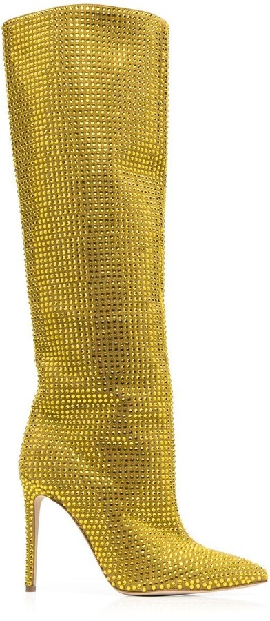 yellow tall boots