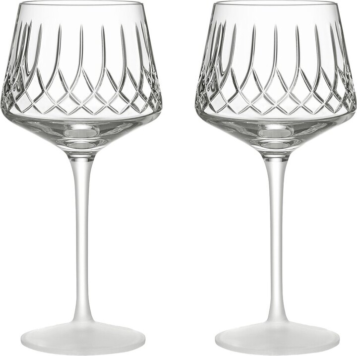 Waterford Set Of 2 Lismore Arcus Wine Universal Glasses