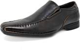 Thumbnail for your product : Andrew Marc BRUNO Bruno Marc Giorgio-1 Men's Classic Square Toe Leather Lined Stretch Insert Slip On Dress Loafers Shoes Brown Size 10