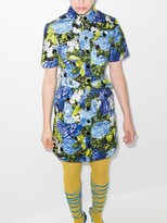 Thumbnail for your product : Richard Quinn Floral Print Mini Shirtdress
