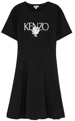Kenzo Black Printed Cotton Dress