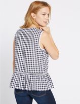 Thumbnail for your product : Marks and Spencer PETITE Pure Cotton Gingham Blouse
